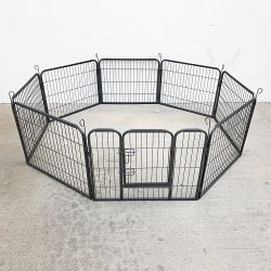 $85 (New) Heavy duty 24” tall x 32” wide x 8-panel pet playpen dog crate kennel exercise cage fence play pen 