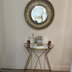 Mirror & side table