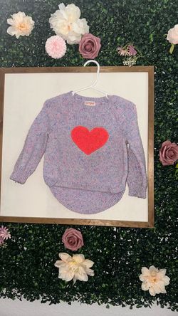 Cat & Jack Kids Heart Knit Sweater 2t