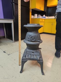 Cast iron wood burning stove