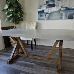 Concrete Top Dining Table