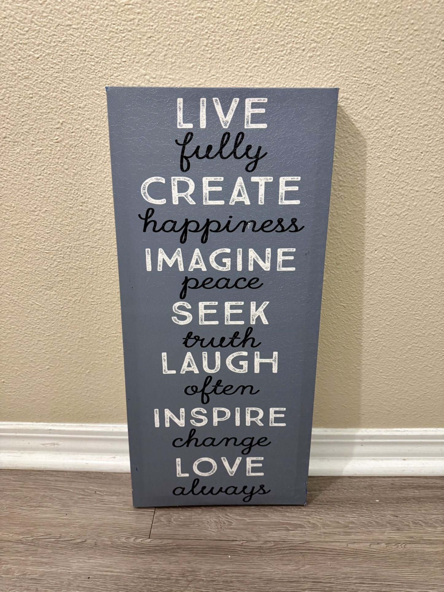 Inspirational Wall Art ~1.5x9.75x21.5
