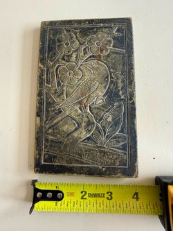 Antique  Chinese Relief Plaque Inkstone
