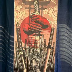 Lone Samurai Wall Scroll