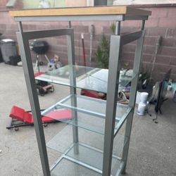 Glass Entertainment Shelf