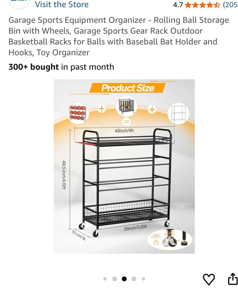 Garage Sports Gear Rack