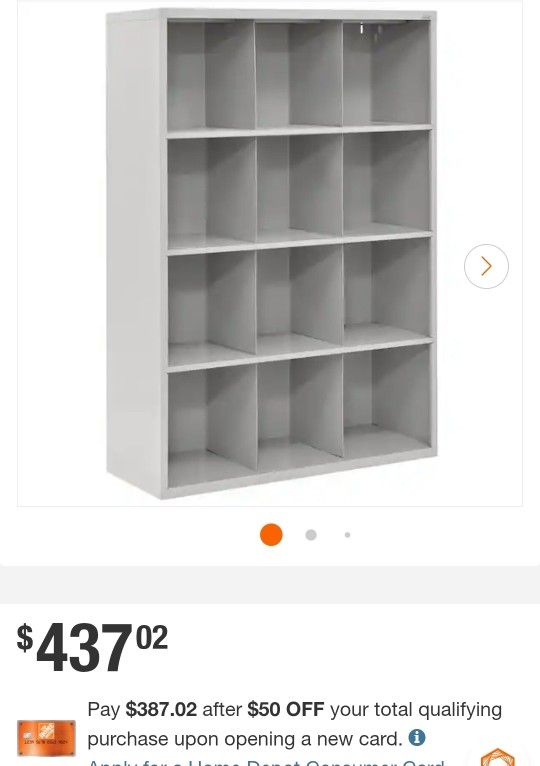 ✨️ Steel 12-Cube Organizer in Dove Gray (66 in. H x 46 in. W x
18 in. D whs108 w1044