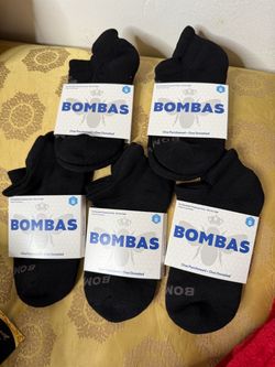 Bombas Black Ankle Socks – Size Small – 5 Pairs
