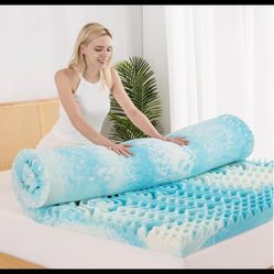 EGOHOME 5-Zone Memory Foam 2-Inch Gel Cooling Infused Foam Mattress - Twin