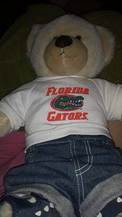 Build a Bear Florida Gators Bear. 14 inches tall.