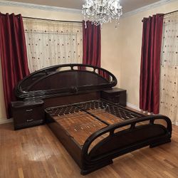 Bed Frame With Drawers And Night Stand