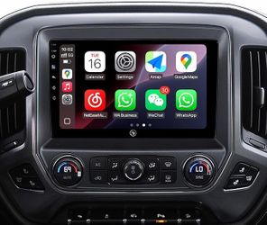 Car Stereo Radio Chevy Silverado GMC Sierra 2014 2015 2016 2017 2018 Wireless CarPlay Android Auto, 10.2” Touch Screen , Backup Camera