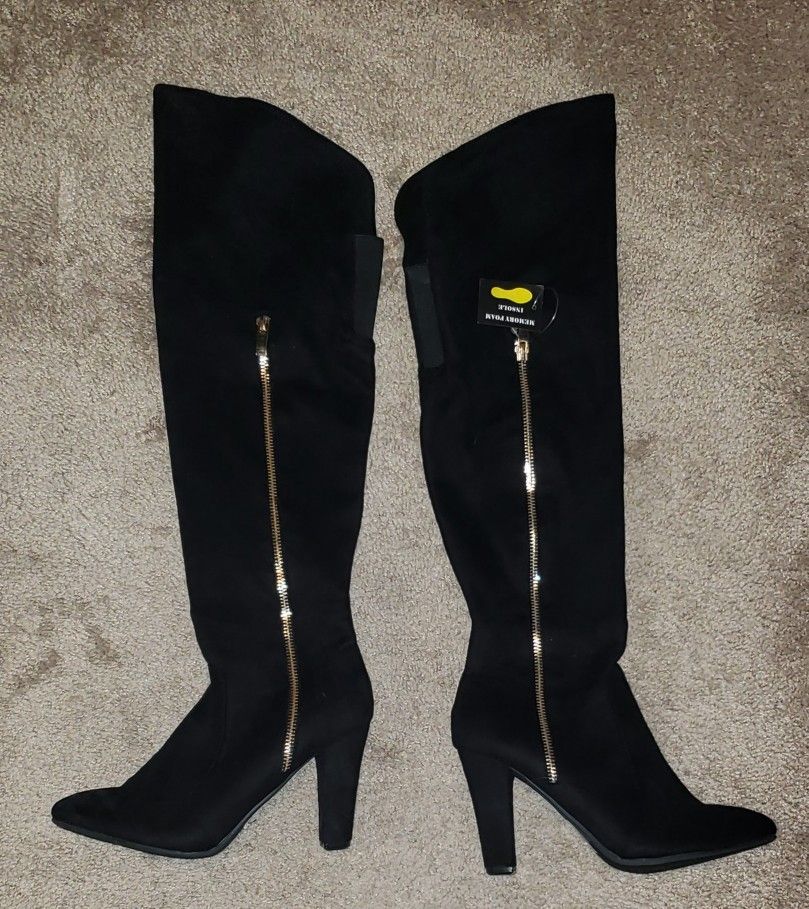 thigh high heels boots Size 7.5