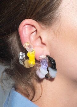 LEVENS JEWELS Daria Hoops blue, black, orange, green