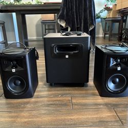 JBL Studio Monitors and Subwoofer