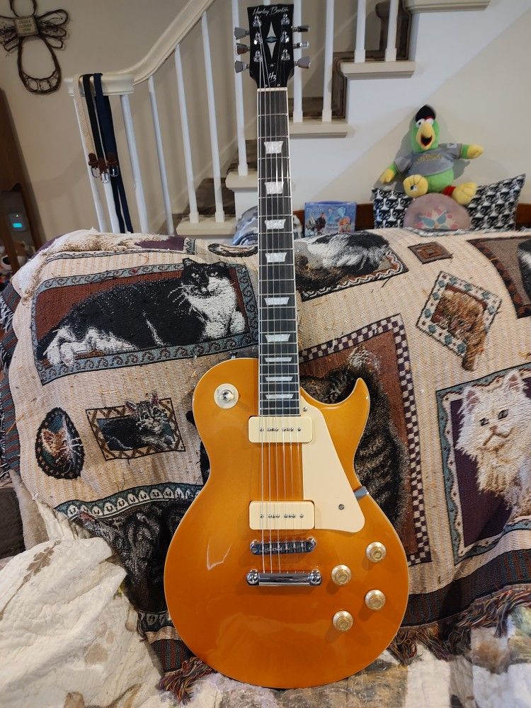 Electric Guitar Harley Benton SC 450 P90 GT Goldtop New