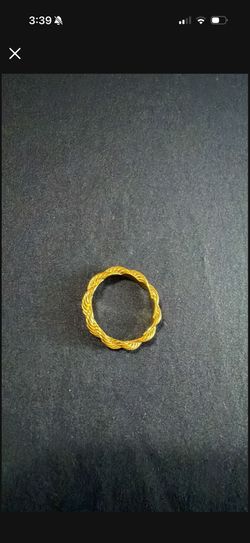 $40 Only! Size11RopeRing18kGoldPlated