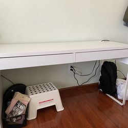 White, Desk, Wood