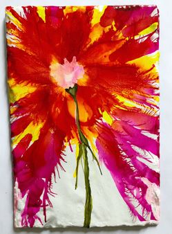 Slate original painting artwork alcohol ink ready to mount home decor