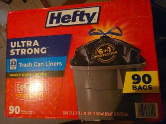 Hefty heavy duty trash bags