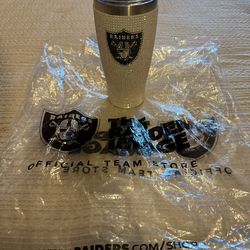 Raiders Bedazzled Travel Mug