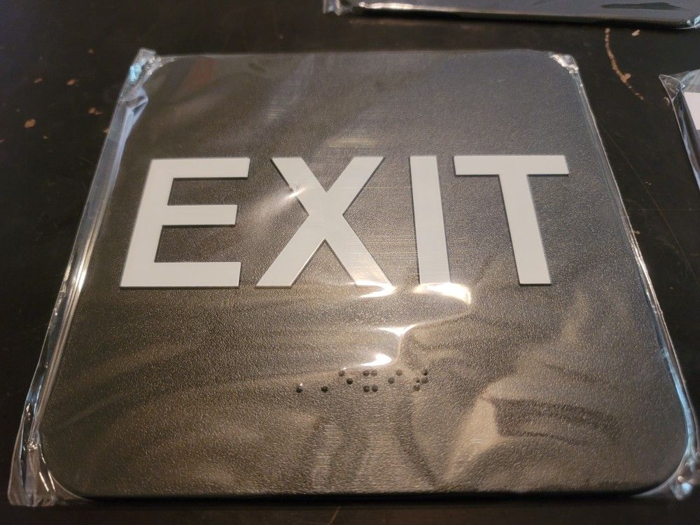 ADA Compliant Exit Signs (Set Of 5)(Non Adhesive)