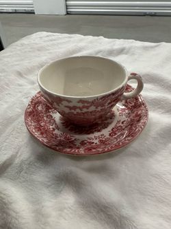 Red Tea Cup Set