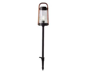 Hampton Bay Oakman Low Voltage Black/Copper LED Path Light with Clear Water Glass new