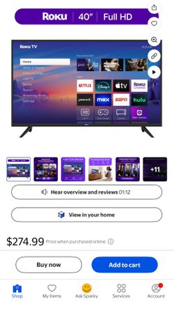40” Roku smart TV