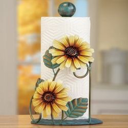 Metal sunflower Paper Towel holder