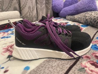 Reebok Black and Purple steel toe shoes