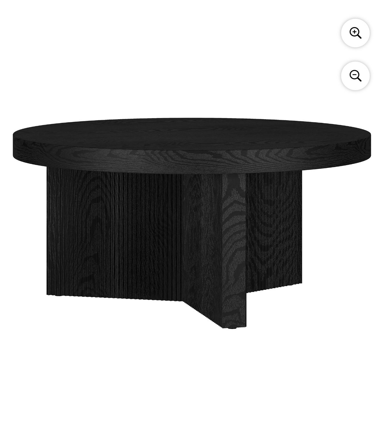 Henn&Hart 32" Black Grain MDF/PVC Coffee Table