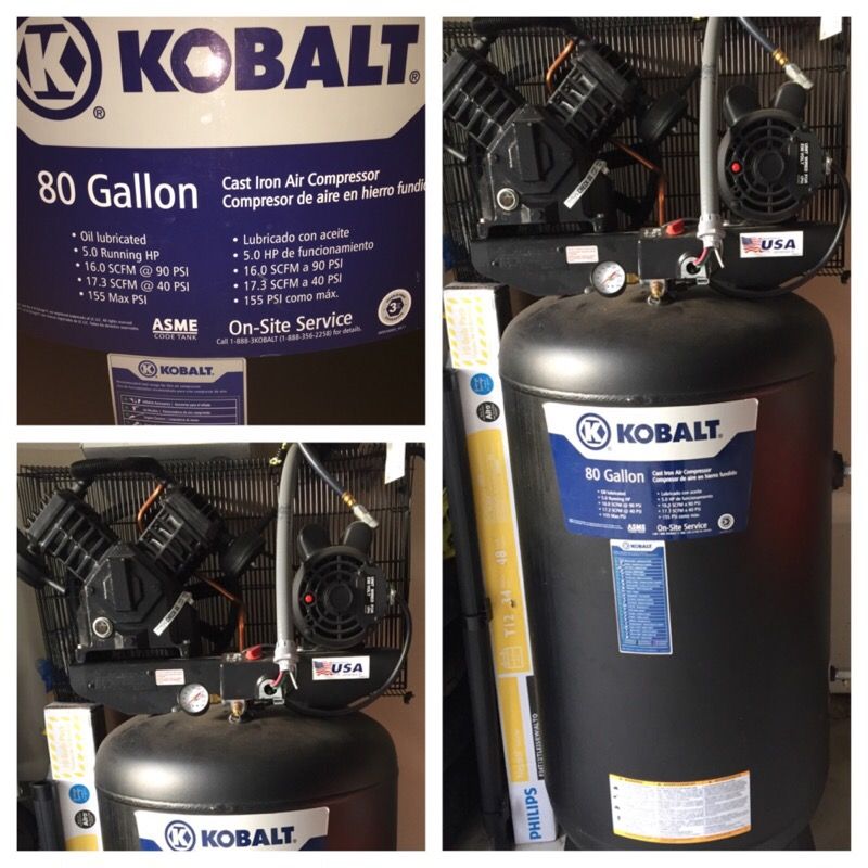 Kobalt 5-HP 80-Gallon 155-PSI 230-Volt Vertical Electric Air Compressor