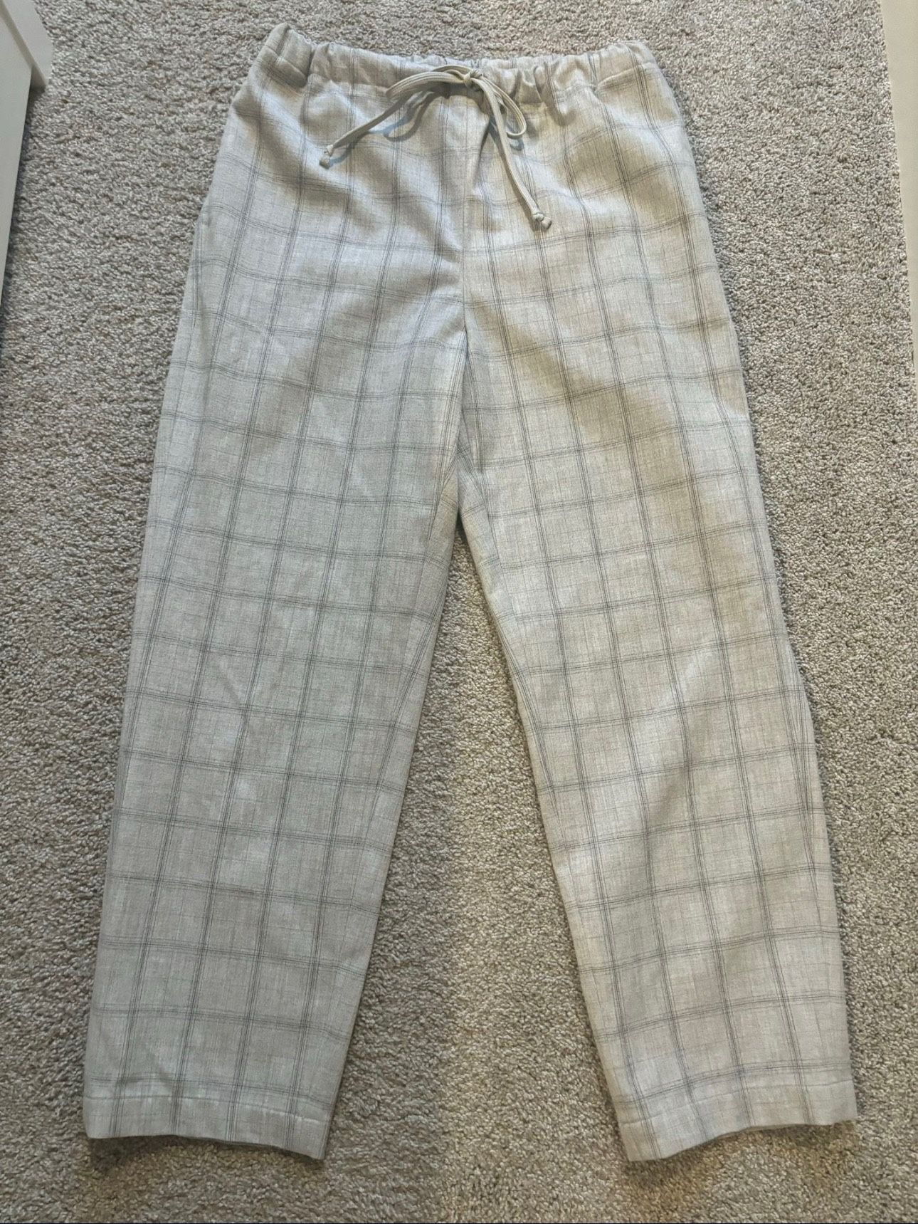 The Group by Babaton Light Grey Plaid Pants