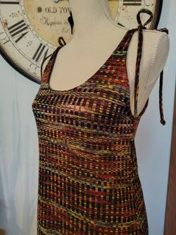 Abound Multicolor Knit Halter Dress | Size Small | Boho Y2K