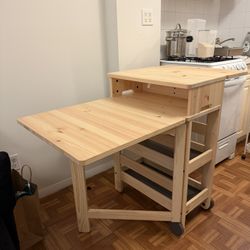 IKEA RESARÖ Mobile drop-leaf table