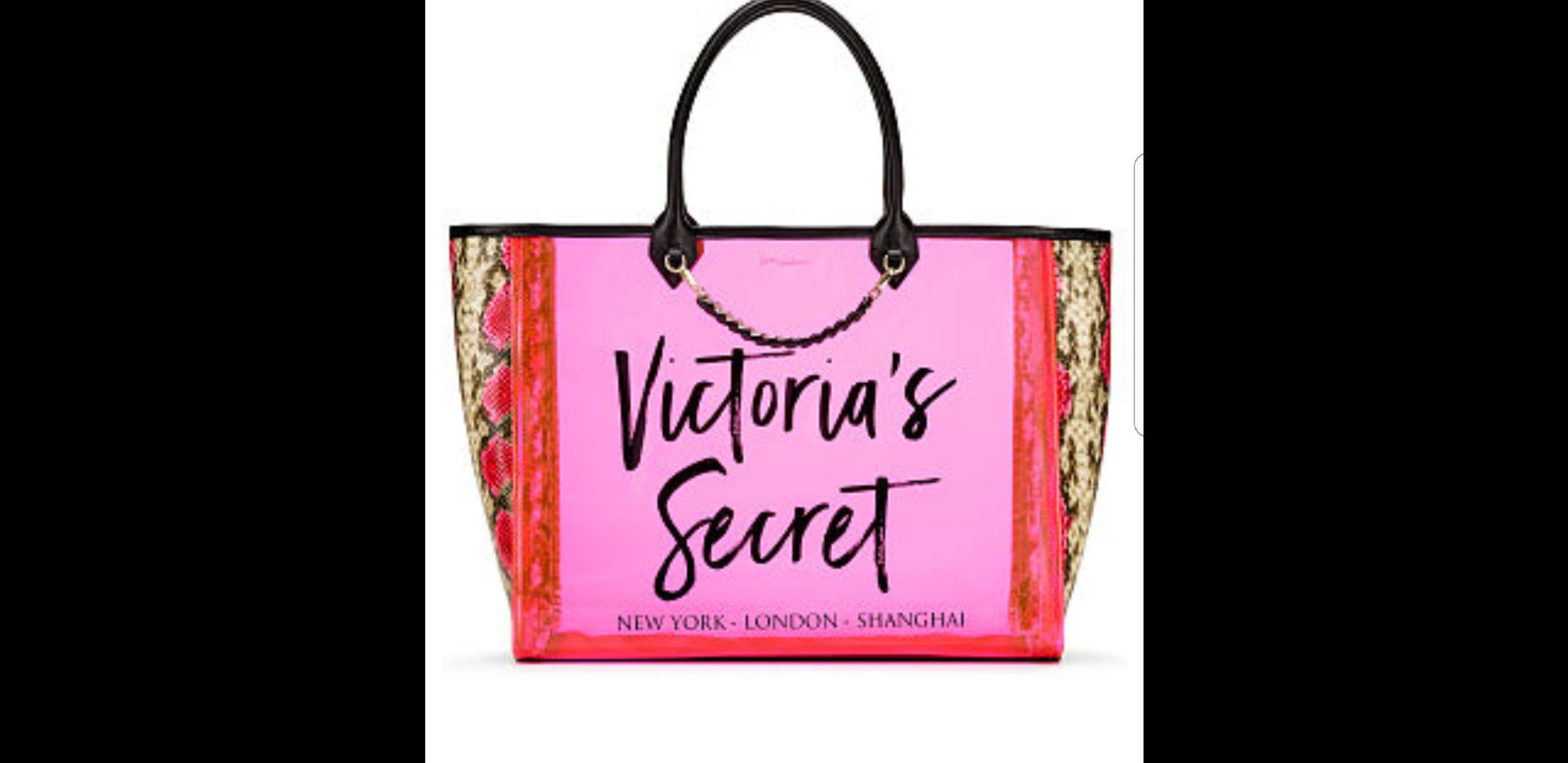 Victoria secret beach bag clear pink New (only pick up in