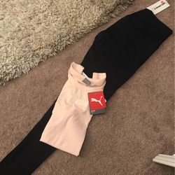 Puma Top Medium And Blue Bottom Tight For $25