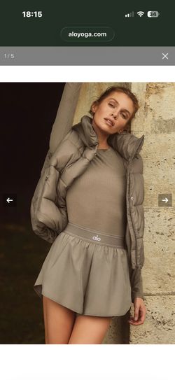 ALO Yoga Match Point Shorts Light Cocoa Small