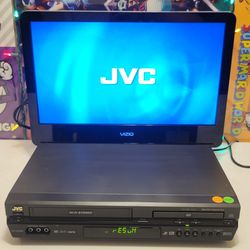 Working JVC DVD VCR VHS Cassette Tape Player Recorder Hi-Fi Stereo Combo
