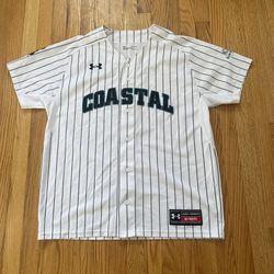 Coastal Carolina University Baseball Jersey Under Armour Size XL Blank - White