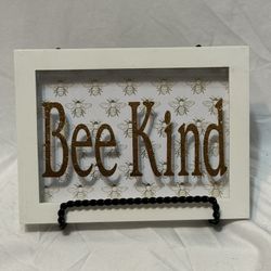 Bee Kind Be Kind Bumblebee Shadow box Home Decor Decortation Handmade