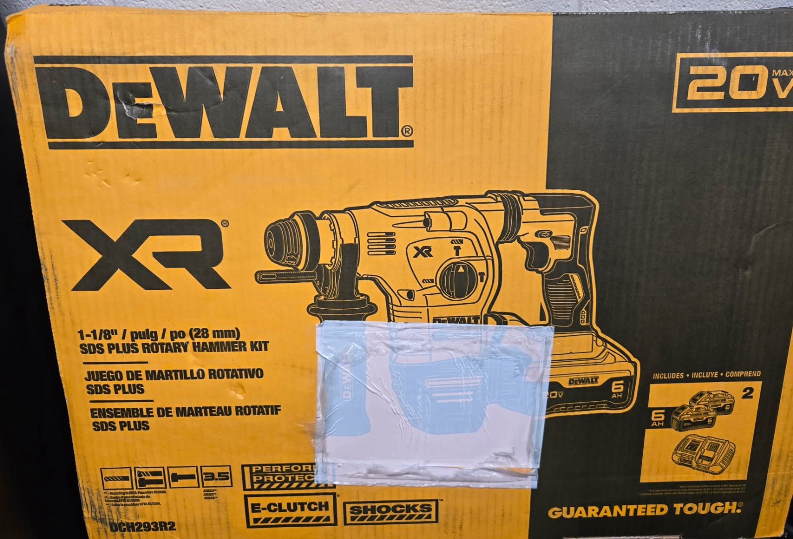DEWALT XR 1-1/8 /plug/po(28 mm) SDS PLUS ROTARY HAMMER KIT 