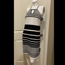 Black and White Striped Dress by Timing