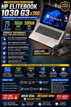 1030 g3 HP EliteBook x360 Intel Core i7 Laptop