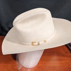 Serratelli Entre III 6X Light Beige Beaver Felt Cowboy Hat Size 7