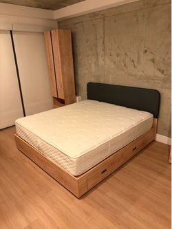 King size bed frame and mattress