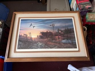 erry Redlin “Evening Chores” Signed & Numbered Limited Edition Print – Framed & Matted