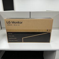 LG Monitor 24” IPS FHD, Flicker Safe, Wall Mountable, Onscreen Control 