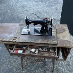 Antique Industrial Singer Sewing Machine 